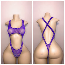 Load image into Gallery viewer, DIAMOND SHEER CUTOUT ONE PIECE