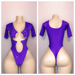 DIAMOND CLASSIC CUTOUT WITH SLEEVES ONE PIECE