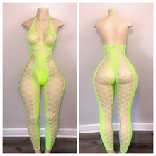 Load image into Gallery viewer, FISHNET ROMPER WITH MATCHING THONG FITS XS-L