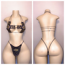 Load image into Gallery viewer, VERSACE DIAMOND CROSS TOP TWO PIECE SET