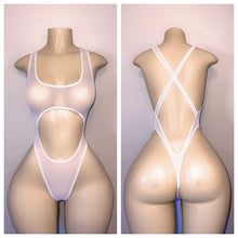 Load image into Gallery viewer, SHEER CUTOUT ONE PIECE NO RHINESTONES