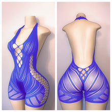 Load image into Gallery viewer, FISHNET ROMPER WITH MATCHING THONG