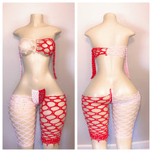 Load image into Gallery viewer, VALENTINES DAY FISHNET ONE PIECE OR TWO PIECE