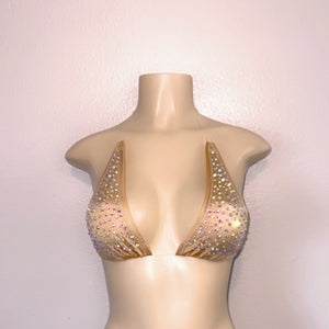 CLASSIC TRIANGLE STANDARD BRA TOP WITH STONES
