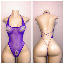 Load image into Gallery viewer, DIAMOND SHEER NAKED BACK WITH NYLON STRINGS FITS XS-L