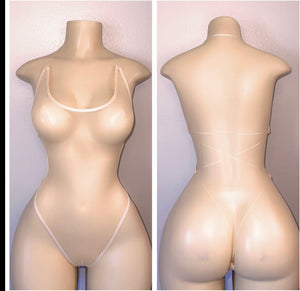 SHEER NAKED BACK WITH CLEAR STRINGS NO RHINESTONES