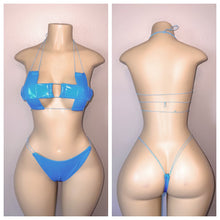 Load image into Gallery viewer, LEATHER CROSS TOP BIKINI SET