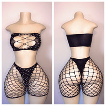 Load image into Gallery viewer, BLACK FISHNET TWO PIECE FITS  XS-LARGE