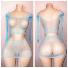 Load image into Gallery viewer, RHINESTONE MESH SKIRT SET ONE SIZE