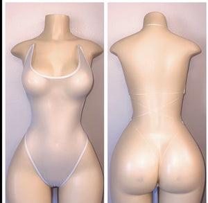 SHEER NAKED BACK WITH CLEAR STRINGS
