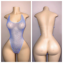 Load image into Gallery viewer, SHEER NAKED BACK WITH CLEAR STRINGS WITH RHINESTONES FITS XS-L