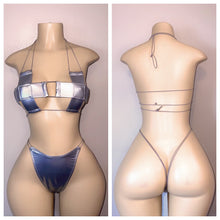 Load image into Gallery viewer, LEATHER CROSS TOP BIKINI SET