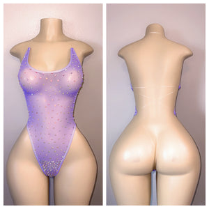 DIAMOND SHEER NAKED BACK WITH CLEAR STRINGS FITS XS-L