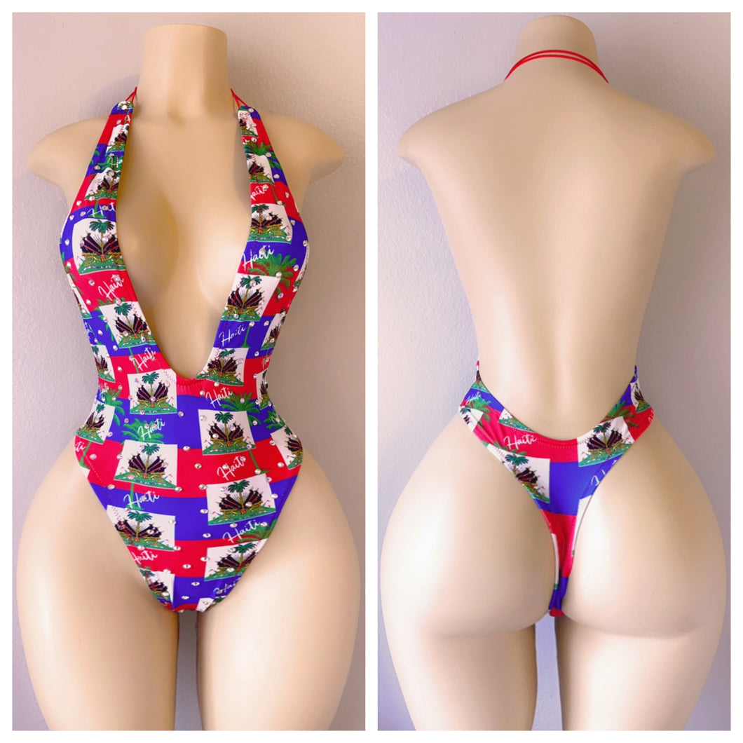 HAITIAN FLAG DIAMOND V CUT ONE PIECE