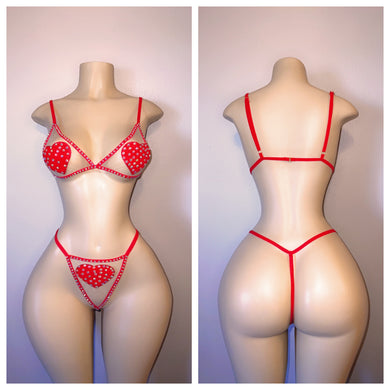 RED HEART DIAMOND BIKINI