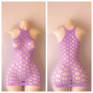 LAVENDER DIAMOND LACE DRESS FITS S-L