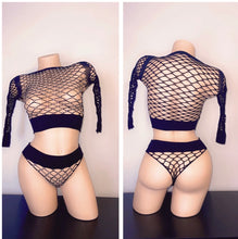 Load image into Gallery viewer, DIAMOND LONG SLEEVE TWO PIECE FISH NET FITS S-L