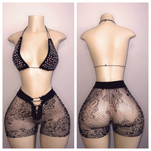 Load image into Gallery viewer, ATL FINEST DIAMOND LACE CUTOUT SHORT SET